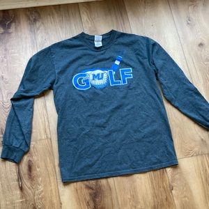 Misericordia University long sleeve Golf t shirt heather grey size M